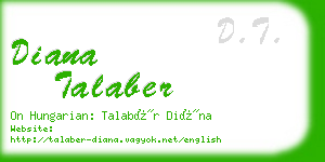 diana talaber business card